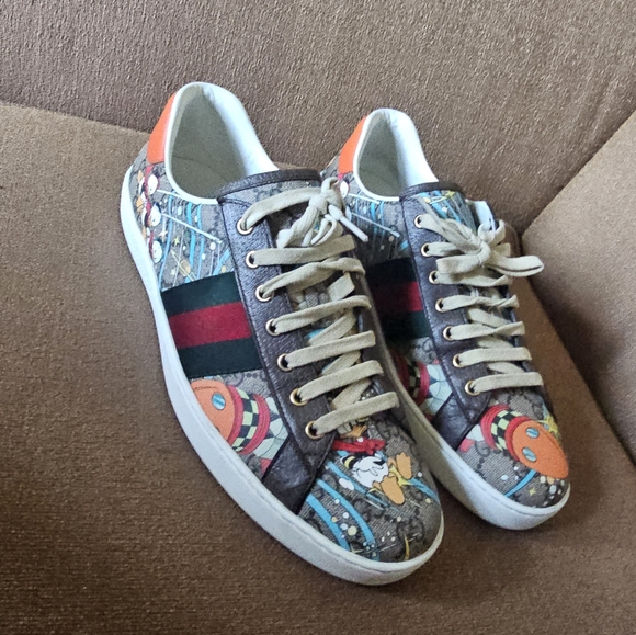 Gucci Ace x DisneyHuey Dewey Louie GG Logo Sneakers Gucci Size 10/US 11 - Picture 1 of 14